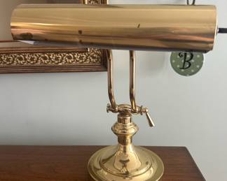 Vintage Brass Bankers/Piano Lamp, Adjustable Arm
