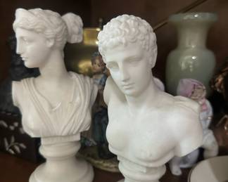 Hermes and Diana busts