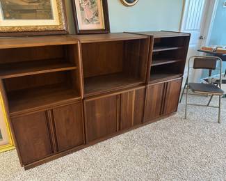Vintage teak MCM 6 piece modular cabinet
