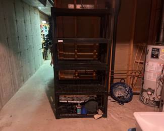 2 5-tier black storage racks