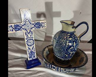 Blue & White Talavera Pottery