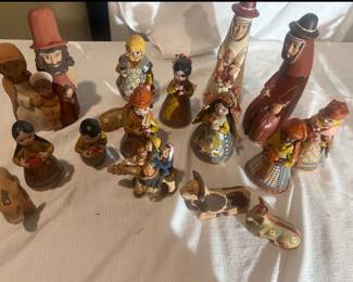 Mexican folk art nativity scene made in Peru