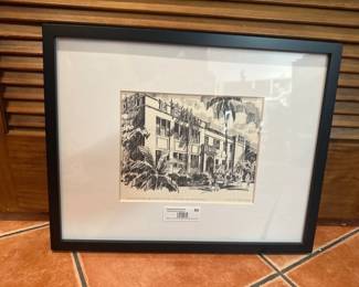 Framed architectural print of Universidad de Puerto Rico.