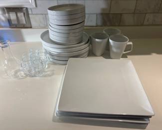 White Dinnerware & Glassware
