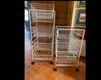 Rolling Wire Storage Carts
