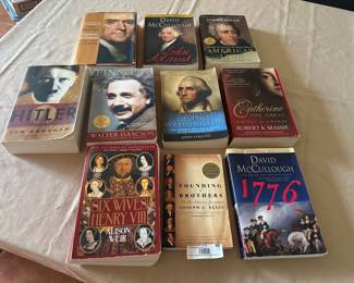 Assorted lot of 10 books on celebrities and royalty, including biographies.