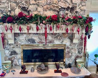 Holiday Fireplace 
Variety of accent pieces 