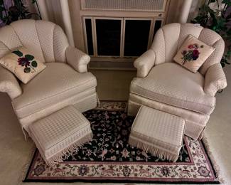 Embroil Chair Co. - Swivel/Rocker & Ottoman