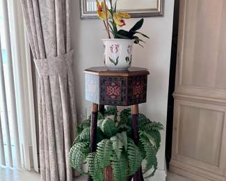 Bombay stand with storage compartment 