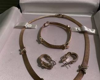 14k GOLD FORTUNOFF Necklace, Bracelet and Earrings