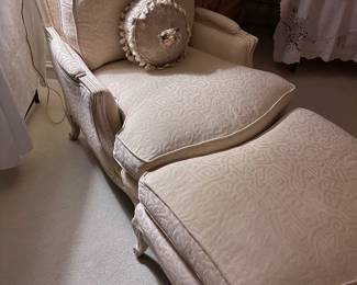 Sam Moore Furniture Co. - made in VIRGINIA 
Chair and Ottoman