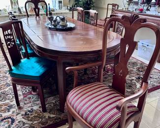 Custom Made Rosewood Dining Room Set made in Hong Kong