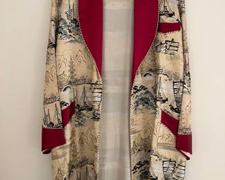 Rare Japanese Wedding coat...brought back from Japan in the 1950s by the owner of this home...it is hand painted and in perfect condition!