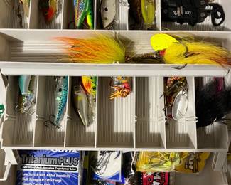 Fishing lures, tackle box and more!