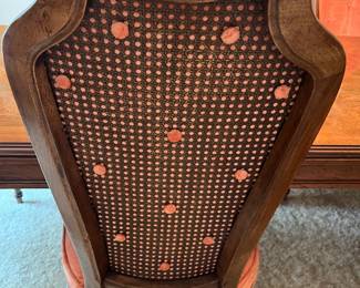 The back of the dining room chairs....Unusual beauty!