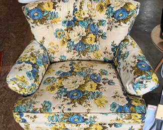 Vintage roses on the most comfy chair!