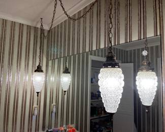 This Vintage light fixture is for sale! Bring someone to take it down and we will plate the hole!