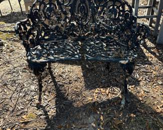 Wrought iron bench