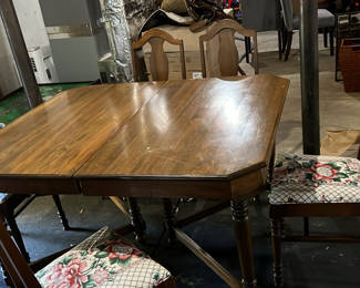 Antique Dining table and  chairs 