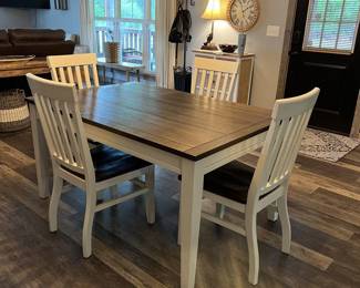 Dining table and chairs
