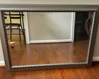 mirror with antique silver frame