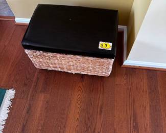 wicker chest with top seat