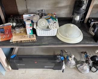Space heater, light fixtures & bulbs