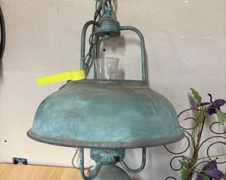 Patina outdoor or indoor metal lamp