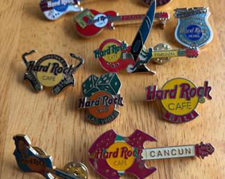 Hard Rock Cafe pin collection, sold in lots