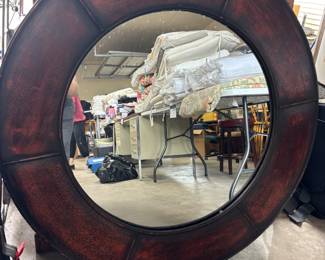 Large round mirror