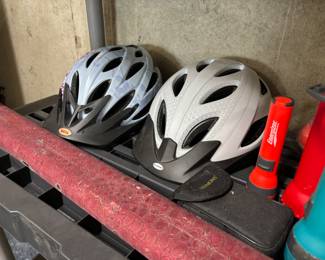 Nearly new Bike Helmets & Pool cue
