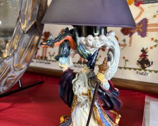 Small wizard tea light lamp