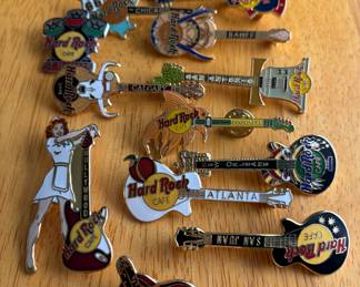 Hard Rock Cafe pin collection, sold in lots