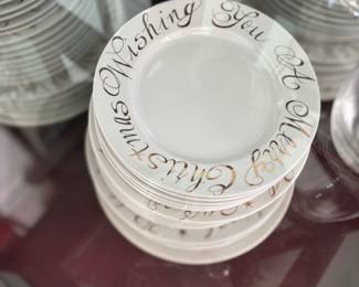 Darling Christmas plate set