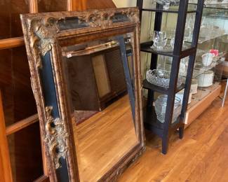 Black and gold framed mirror 34.5” x 41” $160 + tax