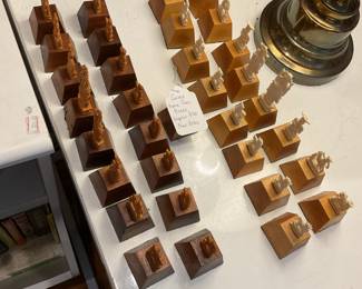 Carved bone chess pieces $96 + tax