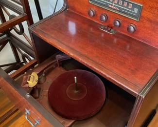 Functioning antique Motorola radio & record player 35” x 21” x 17” $192 + tax