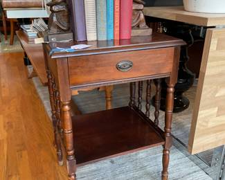 Antique solid wood side table 26” x 15” x 18” $60 + tax