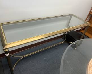 Brass sofa table