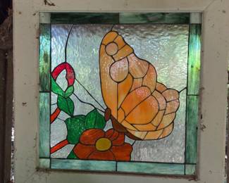 Craft made stained glass art.