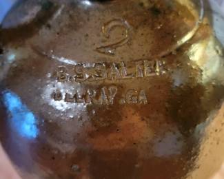 Stoneware Jug signed B.S. Salter Delray Georgia.