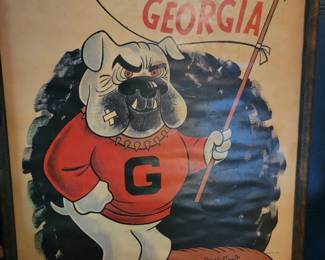 Framed Vintage "Uga" poster circa 1960s. Artist Jack Tippit