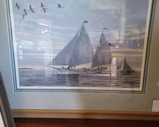 Framed numbered print 430/950 by John P. MacLeod 