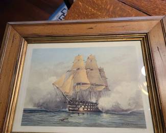 Framed Lithograph, facsimile signature W. Fred Mitchell.  Circa 1870.