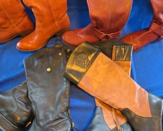 Four Pairs Low Heel Boots Frye 2, Samsung Edelman, Vince Camuto