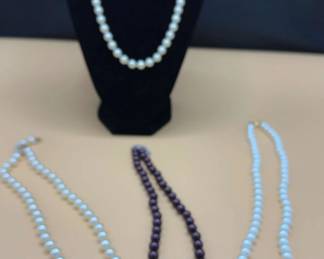 Four Short Pearl Strands Costume Jewelry