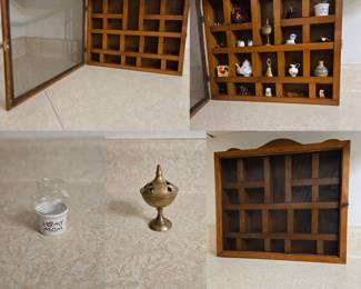 Miniature Collection & Miniature Wooden/Glass Display Case