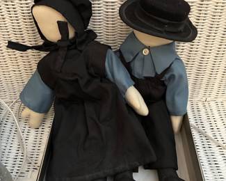 These Amish dolls were made by ladies in the Charles County, Maryland sect near La Plata, Maryland along with many wallhangings and quilts in this estate. 