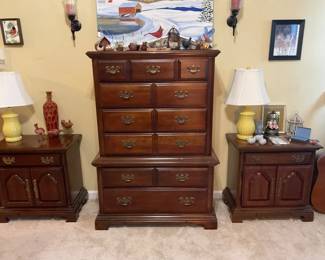 American Drew Chest of Drawers and End Tables