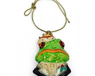 Amato Designs Frog Ornament w/ Glitter Details